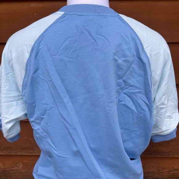 Lularoe Blue Penguin Baseball Tee Style Short Sleeve Shirt Size S - Picture 8 of 9